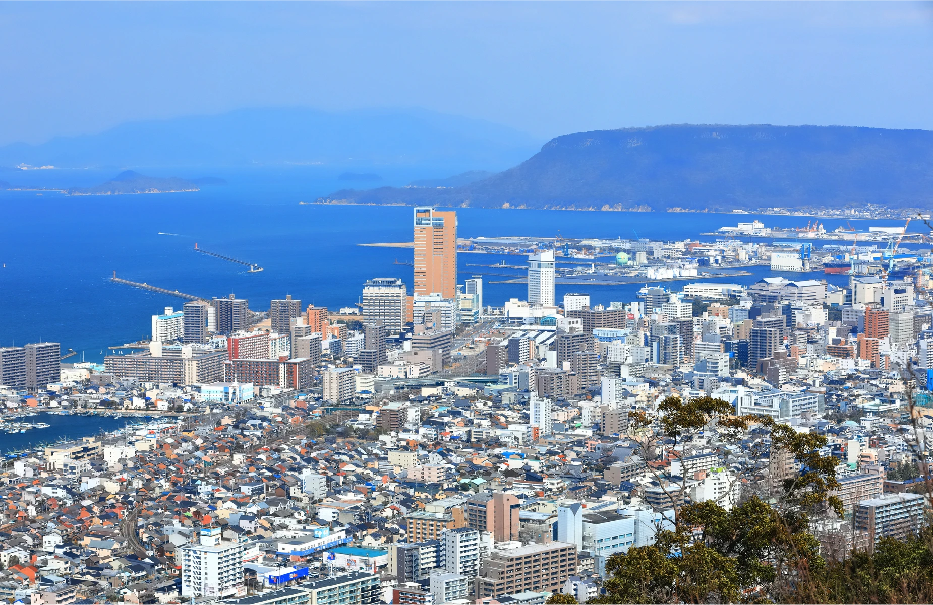 山から眺めた都市